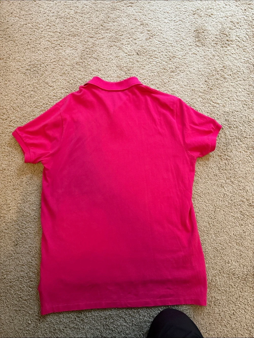 Ralph Lauren Men’s Bright Pink Custom fit  Polo with Green Pony